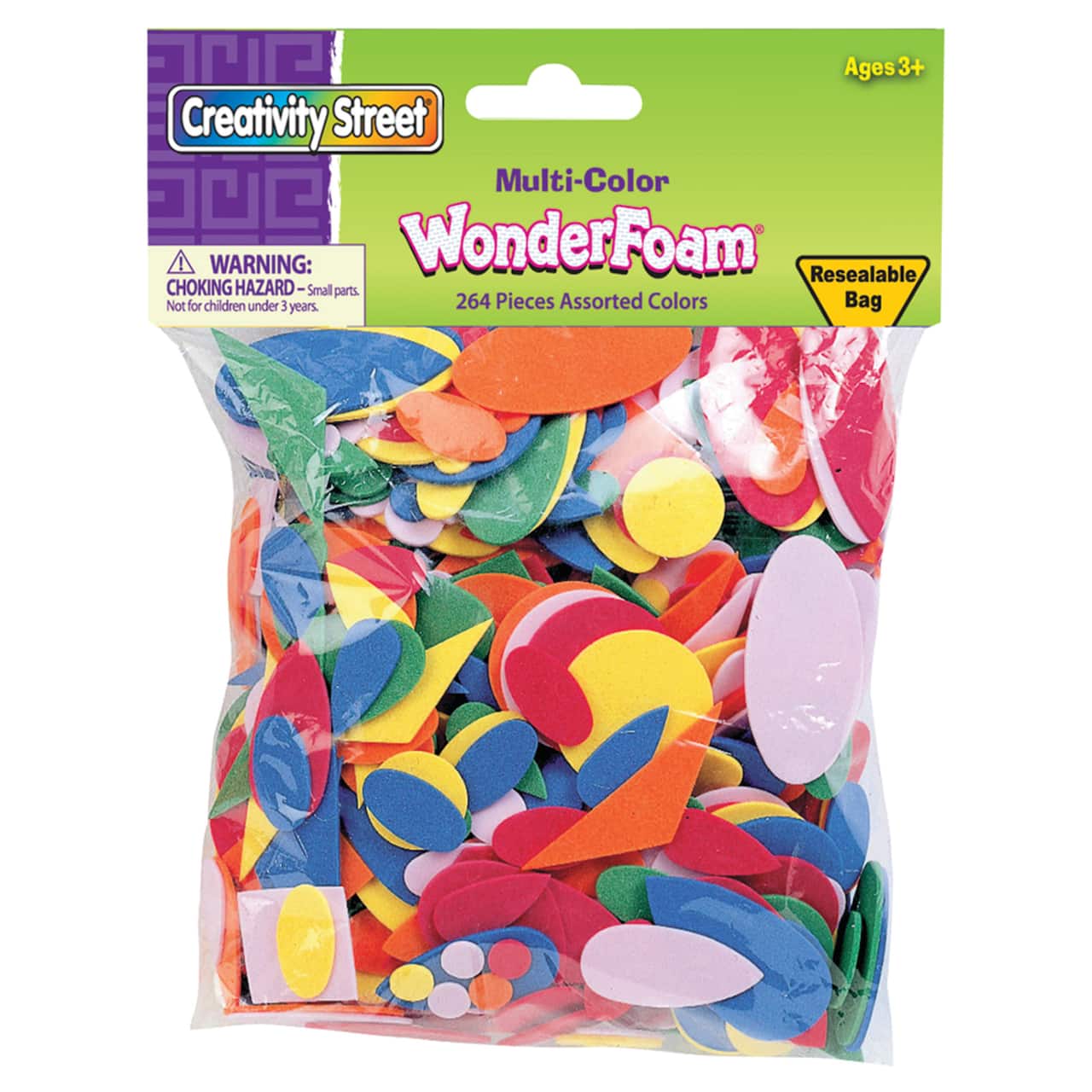 12 Packs: 264 ct. (3,168 total) Creativity Street&#xAE; WonderFoam&#xAE; Multicolor Shapes